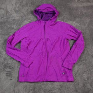 Salomon Jacket‎ Women Large Purple Hood Windbreaker Raincoat **Detergent Smell**